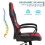 Gaming Chair PU Leather Adjustable Heavy Duty Red 3