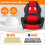Gaming Chair PU Leather Adjustable Heavy Duty Red 6