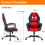 Gaming Chair PU Leather Adjustable Heavy Duty Red 8