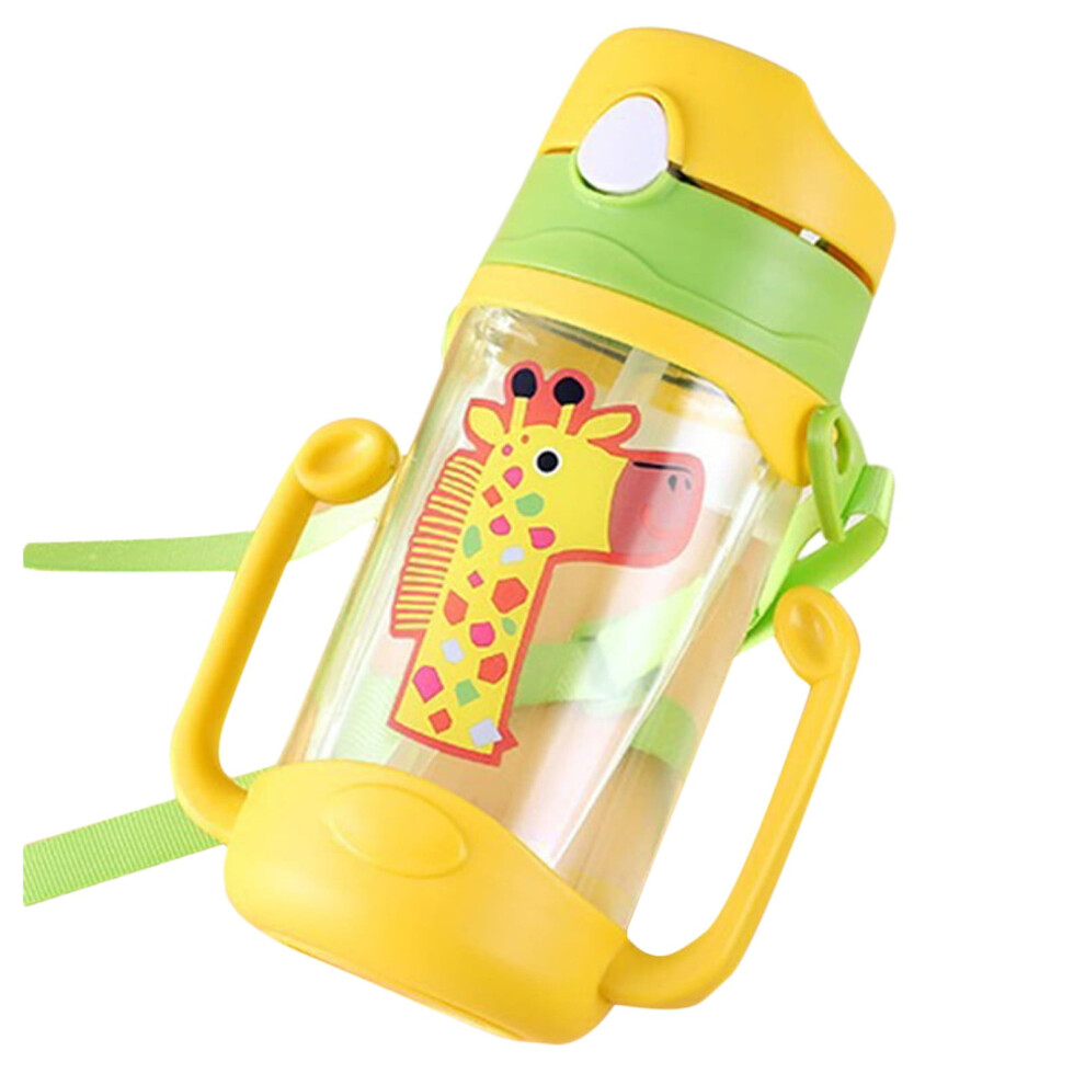 Water Bottle 400ml Leak-Proof with Handle and Straw