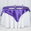 Toalha de mesa quadrada de cetim roxo 90x90 polegadas 6