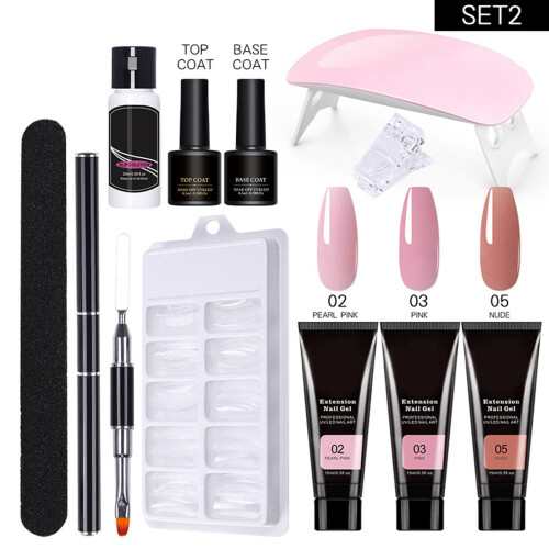 Nail Extension Gel Kit with UV Light 150ml