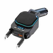 Car Charger with Bluetooth FM Transmitter 96W 4-in-1