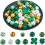 Perles de la Saint-Patrick vertes, blanches et dorées (200 pièces) 1