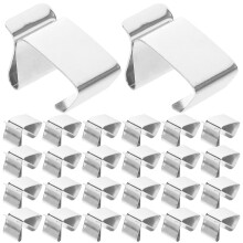 Weihnachtsbeleuchtungs-Dachrinnenclips aus Metall für den Außenbereich, 50er-Packung