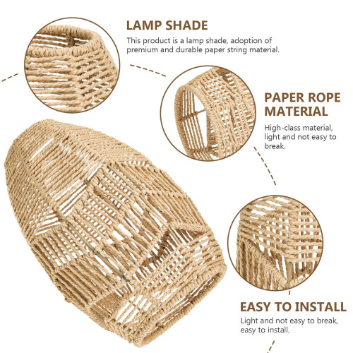 Wicker Pendant Light Rattan Shade Ceiling Lamp 1
