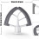 Batedor plano com bordas de silicone para KitchenAid 4,5–5 qt 2