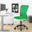 Executive armless office chair with lumbar support, green 2