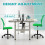 Executive armless office chair with lumbar support, green 4