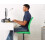 Executive armless office chair with lumbar support, green 5