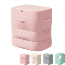 Sac de rangement compressible rose 90 cm 3 couches