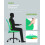Executive armless office chair with lumbar support, green 6