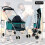 Lightweight folding dog stroller 4-wheel waterproof for 3