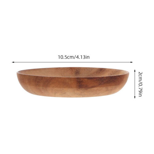 Fruktskål i akacieträ, kök och matsal, platt botten, 1-pack 1