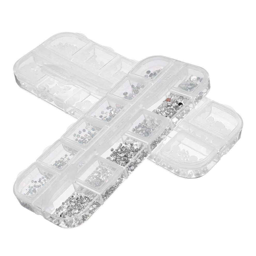 Acrylic rhinestones and pearls nail art supplies