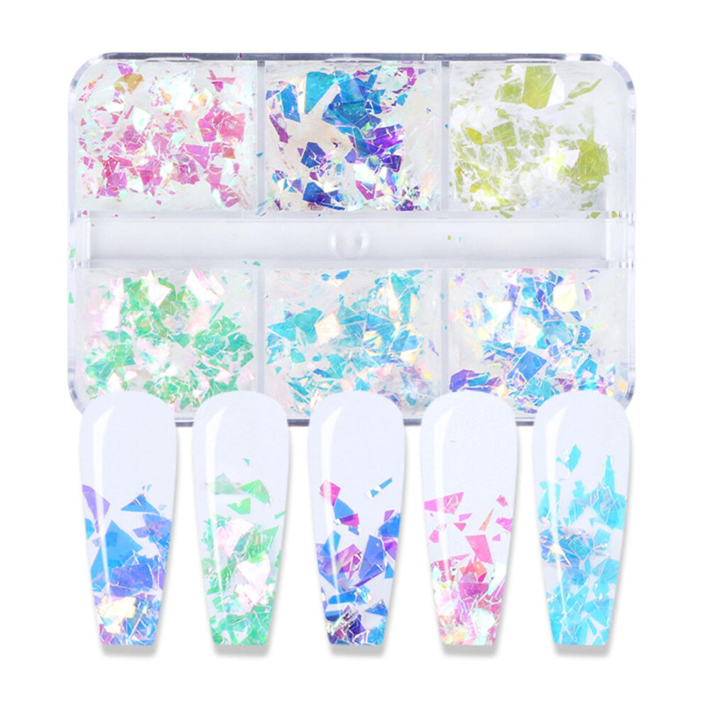 Mermaid nail glitter sequins metallic shining flakes