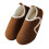 Women's Brown Indoor Slippers Closed-Back Lightweight Size 8 1