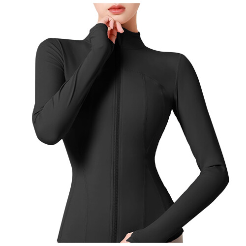 Dam Slim Fit Löparjacka Svart 1