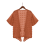 Damenstrickjacke, karamellfarben, 3/4-Ärmel 2