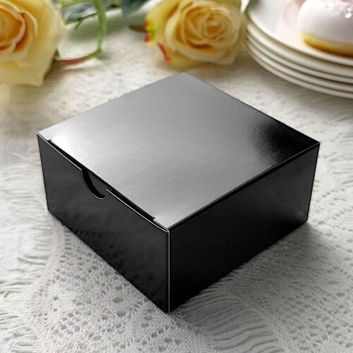 Caixas para bolo com tampa de encaixe, 10x10x5 cm (4x4x2 polegadas), 100 unidades 1