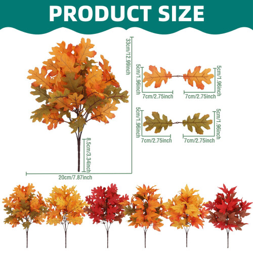 Artificial Maple Leaves Branches for Indoor Outdoor Decor 2