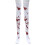 Damen-Kniestrümpfe aus gestreiftem, rotem Nylon, Einheitsgröße 3