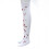 Damen-Kniestrümpfe aus gestreiftem, rotem Nylon, Einheitsgröße 7