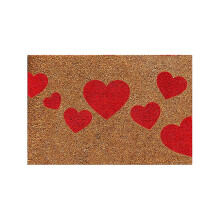 Tapis de sol Saint-Valentin en forme de cœur rouge (1 pièce)