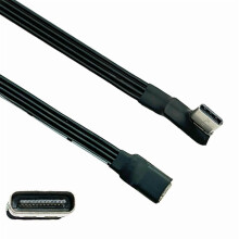USB-C-zu-USB-C-Verlängerungskabel, 90-Winkel, flach, 1 m, 18 W, 480 Mbit/s