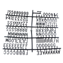 Kunststoff-Buchstabentafel-Set, schwarz, 1 Set