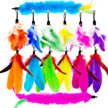 Cat feather toy refills natural 14 pieces