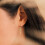 Gold Stud Earrings for Women Bow Design 1 Pair 3