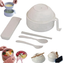 Miska na ramen do mikrovlnnej rúry s vekom a riadom (1 ks)