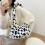 Women's Plush Shoulder Tote Bag with Cow Pattern 1