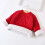 Knit Sweater Solid Color Crewneck Long Sleeve Red for 4