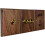 Walnut Wood Light Switch Plate with Brass Lever 2-Gang 5