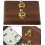 Walnut Wood Light Switch Plate with Brass Lever 2-Gang 3