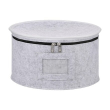 Bolsa para guardar platos con tapa y cremallera.