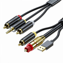 Cyfrowy optyczny konwerter koncentryczny na RCA/3,5 mm