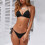Conjunto de biquíni feminino liso com decote redondo 2