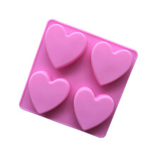 Moule en silicone antiadhésif en forme de cœur pour chocolat, 12 cavités