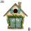 Porte de jardin pour maison de gnome féerique phosphorescente 1