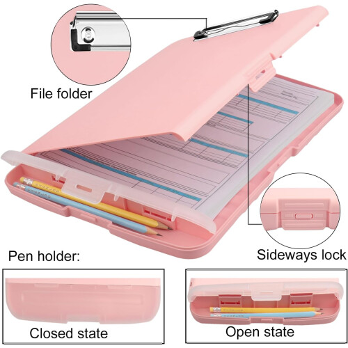 8.5x11 Clipboard with Storage and Pen Holder 2