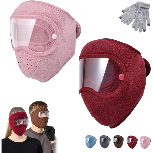 Fluffy Thermal Mask with Removable Goggles