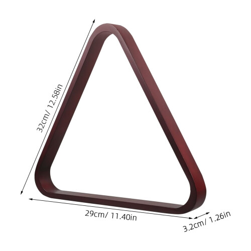 Soporte triangular de madera para bolas de billar (1 juego) 1