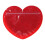 Hartvormig, transparant PVC-sieradenetui, rood, hersluitbaar, 1 stuk 1