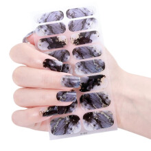 Pegatinas para uñas con acabado brillante, no requieren calor, 24 unidades.