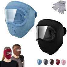 Zacht thermisch masker met afneembare bril, volledig gezichtsmasker