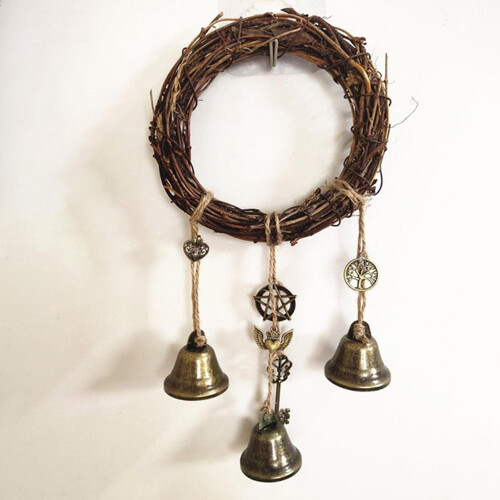 Handmade witch bell brass wind chime boho door hanging