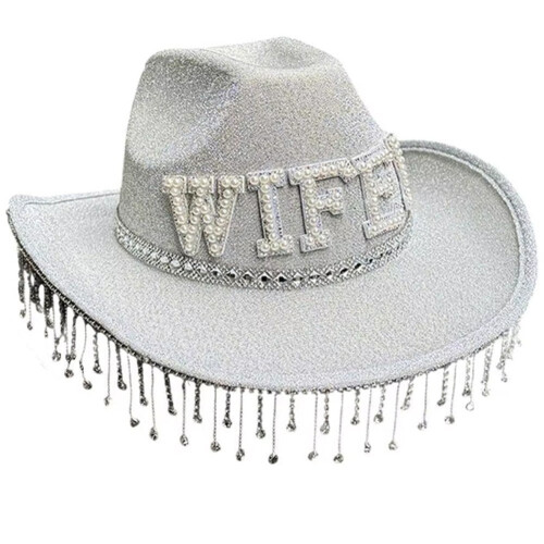 Καπέλο Νύφης Cowboy με Πλατύ Γείσο Panama Cap1